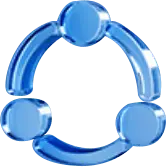 Blue Circular Icon - technology - Transparent Background PNG