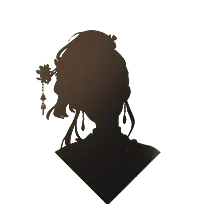 Long Haired Girl - silhouette - High Resolution PNG