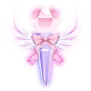 Pink Wings Microphone - gemstone - Transparent Background PNG