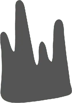 Mountain Range Outline - gray - No Background PNG