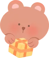 Bear with Gift - gift - High Resolution PNG
