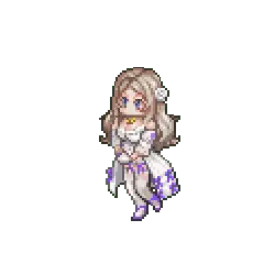 Pixel Art Girl - purple - High Resolution PNG