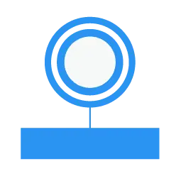 Blue Circular Logo - graphic design - Transparent Background PNG