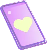 Heart Phone - purple - Lossless PNG