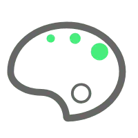 Green Brain Icon - logo - High Resolution PNG