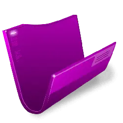 Purple Folder - office - High Resolution PNG