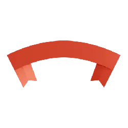 Red Ribbon - design element - logo - Transparent Layer PNG