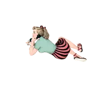 Cartoon Girl - casual wear - No Background PNG