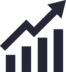 Ascending Arrow Bar Chart - Fast Download PNG