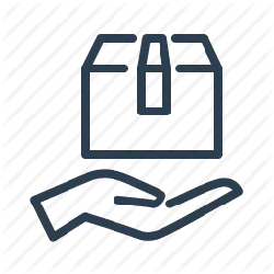 Hand Holding Box - express - Transparent Background PNG