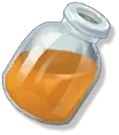 Orange Liquid Bottle - medicine - Transparent Background PNG