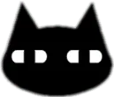 Black Cat - outline - animal - High Resolution PNG