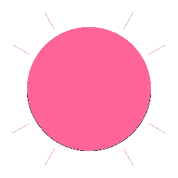 Pink Sun - simple - High Resolution PNG