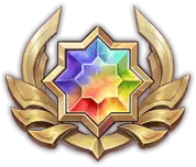 Rainbow Star Badge - gold - High Resolution PNG