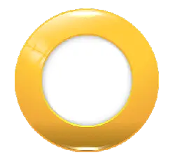 Yellow Ring - button - Transparent Background PNG