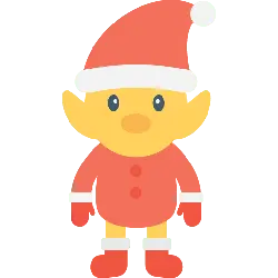 Christmas Elf - red - cute - Lossless PNG