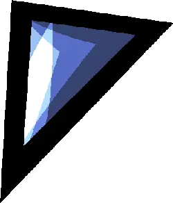 Blue Triangle - No Background PNG