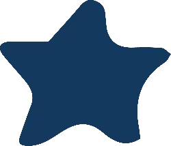 Blue Pentagon Star - shape - PNG
