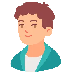 Cartoon Character in Green Jacket - simple - PNG Images