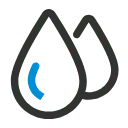 Water Drop - icon - blue - No Background PNG