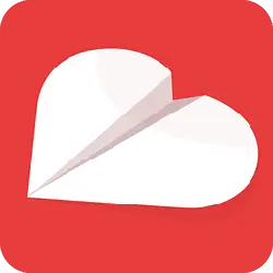 Paper Airplane Heart - gift - PNG