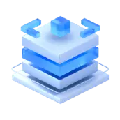 Blue Cubic Structure - simple - modern - Free Download PNG
