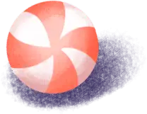 Candy Ball - red - No Background PNG