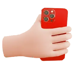 Cartoon Hand Holding Phone - hand - PNG
