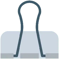 Paperclip - blue - office - High Resolution PNG