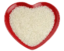 Heart-shaped plate of rice - heart shape - Transparent Background PNG