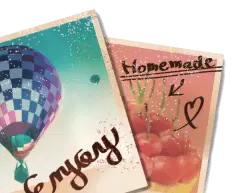 Hot Air Balloon and Strawberry Cake - photography - Lossless PNG
