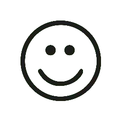 Smiley Face Emoji - simple - black - High Resolution PNG