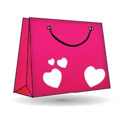 Heart Shopping Bag - heart shape - Lossless PNG