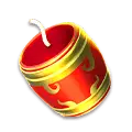 Firecracker - red - gold - High Resolution PNG