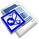 Blue Folder - work - Curated PNG