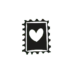 Heart Stamp - simple - High Resolution PNG