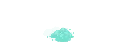 Green Cloud - cartoon - Transparent Layer PNG