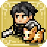 Pixel Warrior and Cat - pixel art - Free Download PNG