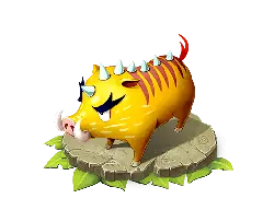 Yellow Pig Hero - hero - No Watermark PNG