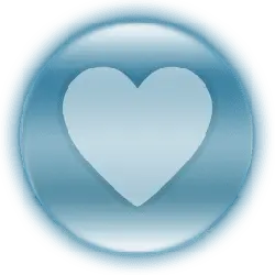 Heart Icon - blue - Transparent Layer PNG