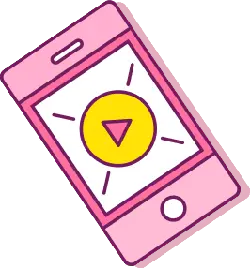 Pink Phone - button - High Resolution PNG