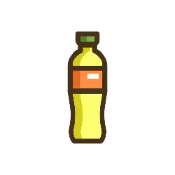 Bottle of Drink - orange - Transparent Layer PNG