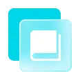 Blue Squares - modern art - Free Download PNG