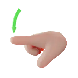 Gesture Indication - finger - PNG