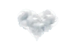 Heart-shaped Cloud - No Background PNG
