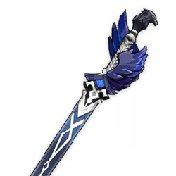 Blue Winged Sword - wings - Transparent Background PNG