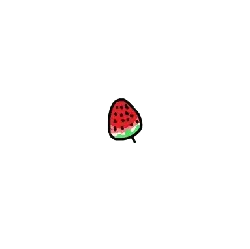 Watermelon Slice - black - High Quality PNG