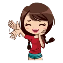Happy Little Girl - hand dancing - High Resolution PNG