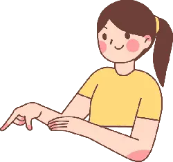 Girl in Yellow Top - hands - High Resolution PNG