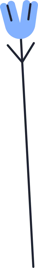 Blue Flower - simple - Trending PNG